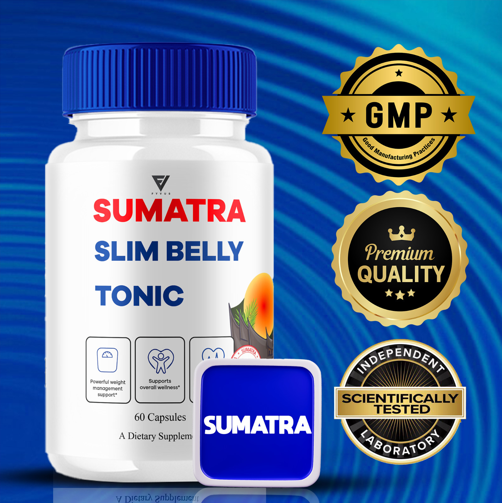 (3 Pack) Sumatra Slim Belly Tonic Capsules, Sumatra Advanced (180 Capsules)