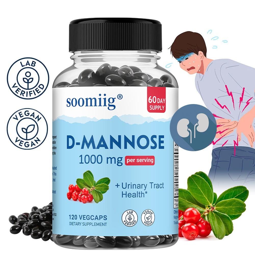 D-Mannose – 30/60/120 Capsules – 1000mg – for Kidney Function – Vegan