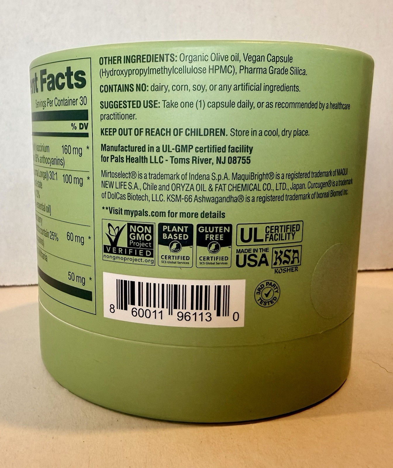 Pals Dry Eye Relief Supplements for Adults with Pure Bilberry Extract Toptear.