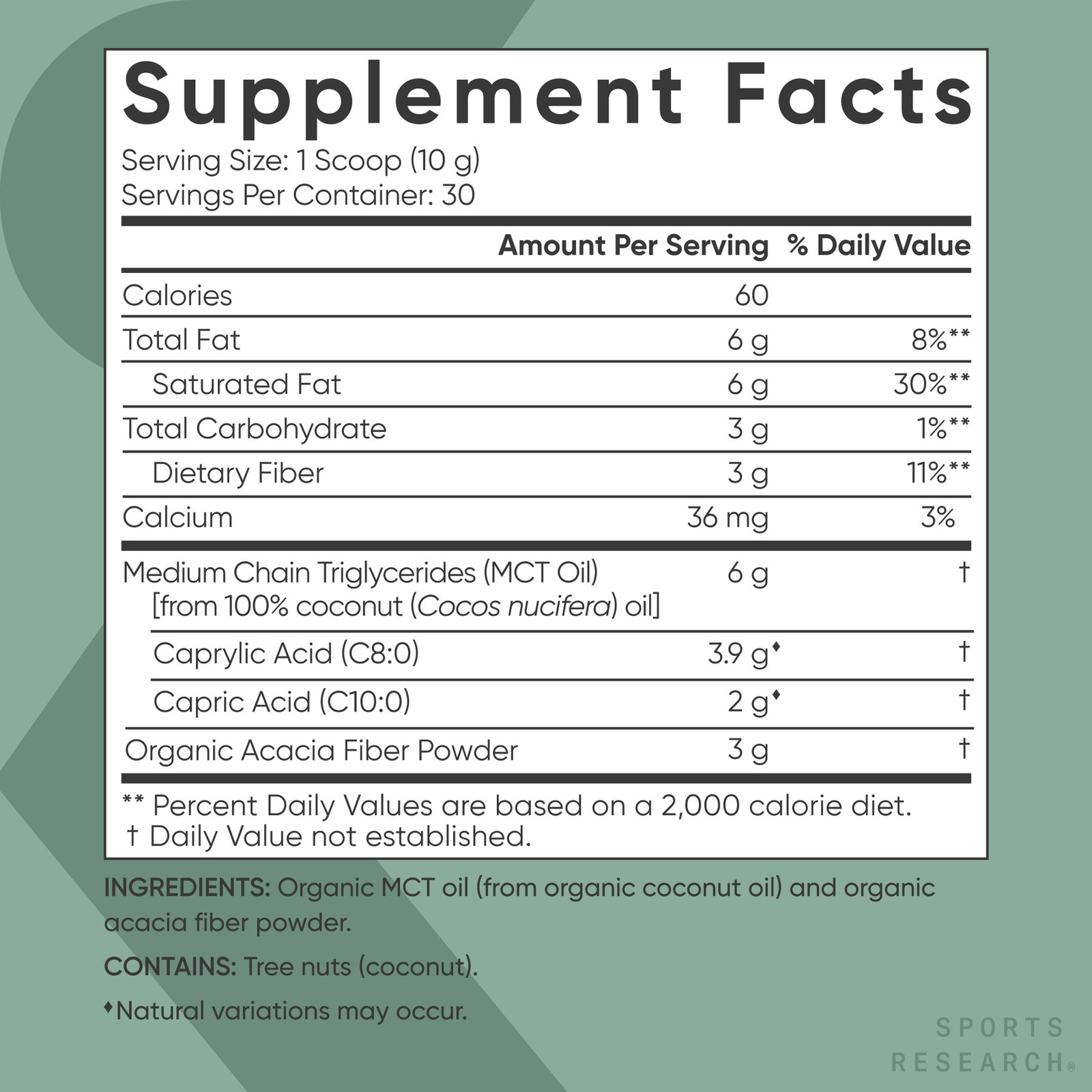 Unflavored Organic MCT Oil Powder Keto & Vegan MCTs C8 C10 Non-GMO & Gluten Free