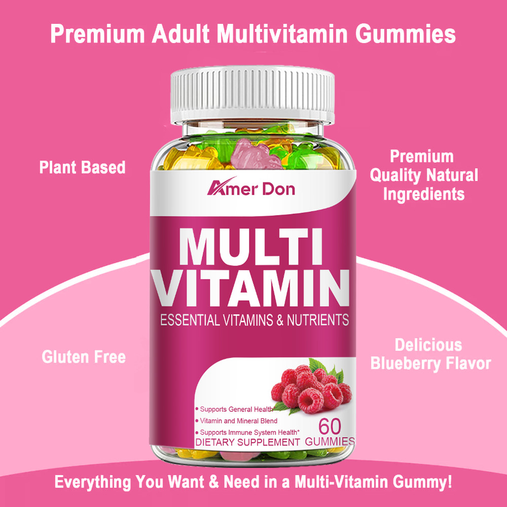 60 Fruits & Veggies Multi-Vitamin Gummies Dietary Supplement Immune Support US