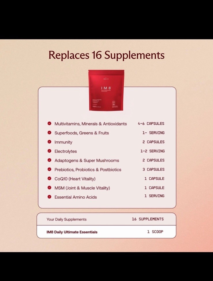 IM8 Daily Ultimate Multivitamin 12.5 Oz Bag CoQ10 Probiotics Greens Vegan