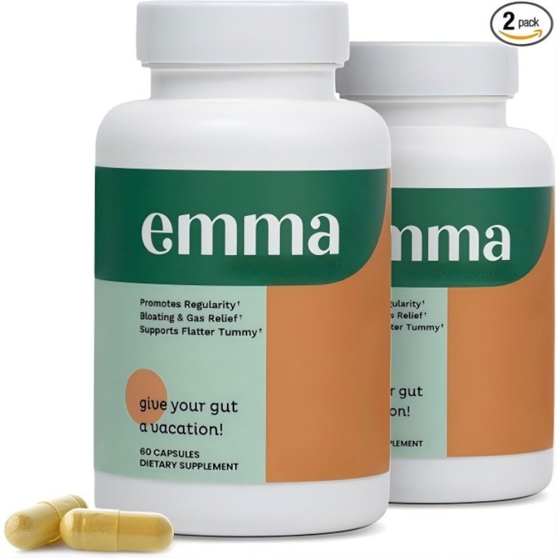 1-3 Pack Emma Gut Health Supplement for Bloating Relief & Leaky Gut 180 Capsules