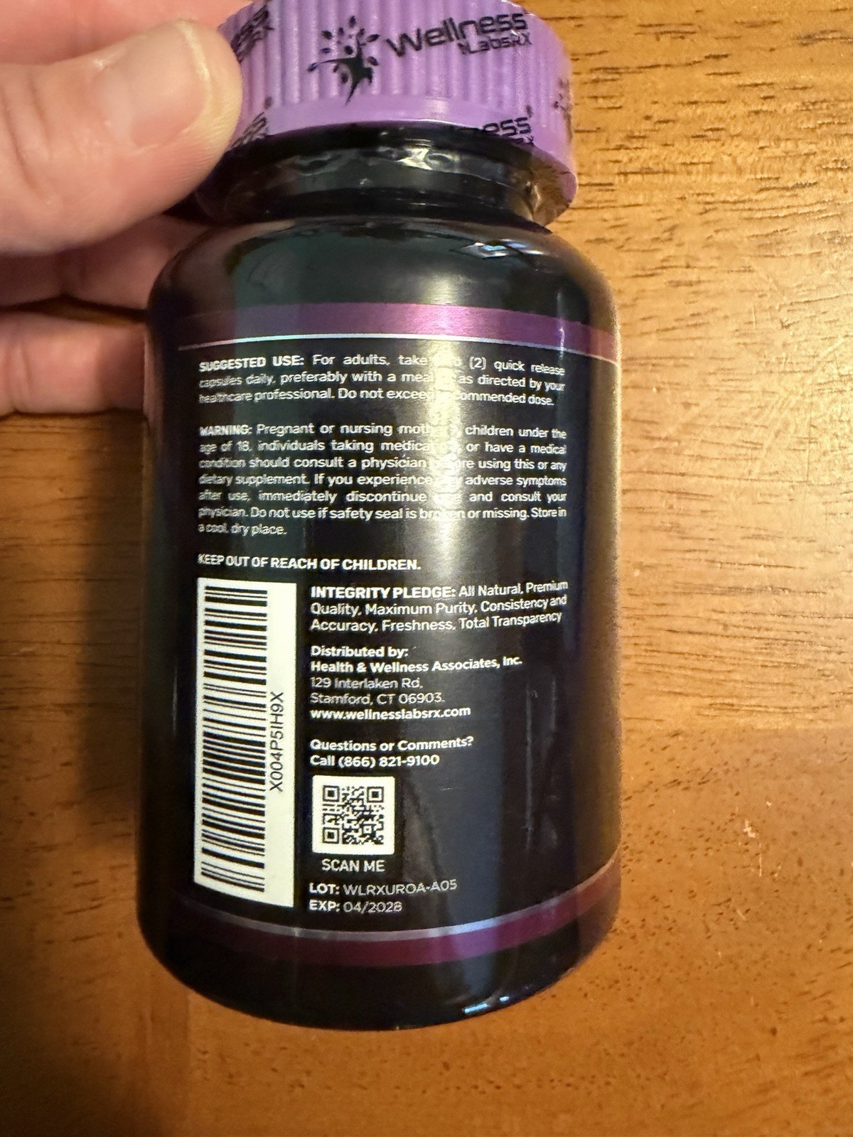 Wellness LabsRX Urolithin A 1000mg Liposomal Ultra Strength 120 Veggie Capsules