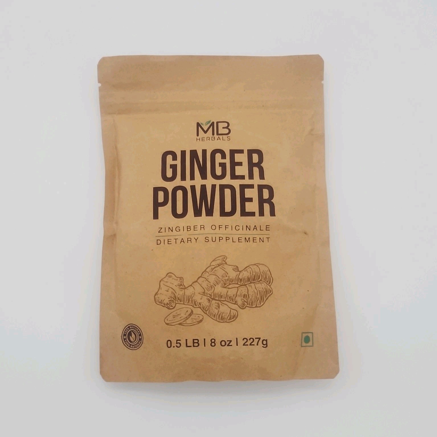 MB Herbals Ginger Powder (Zingiber officinale) Non-GMO Gluten Free 8 oz