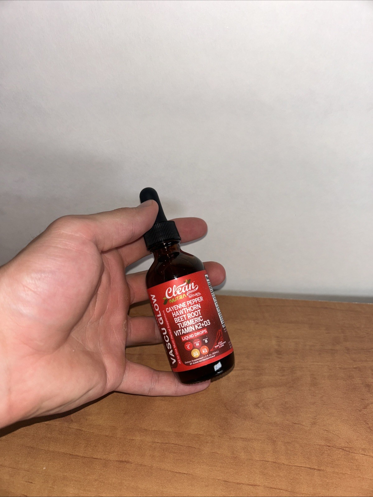 Clean Nutra Vascu Flow Cayenne Pepper Liquid Drops Hawthorn Root Vitamin