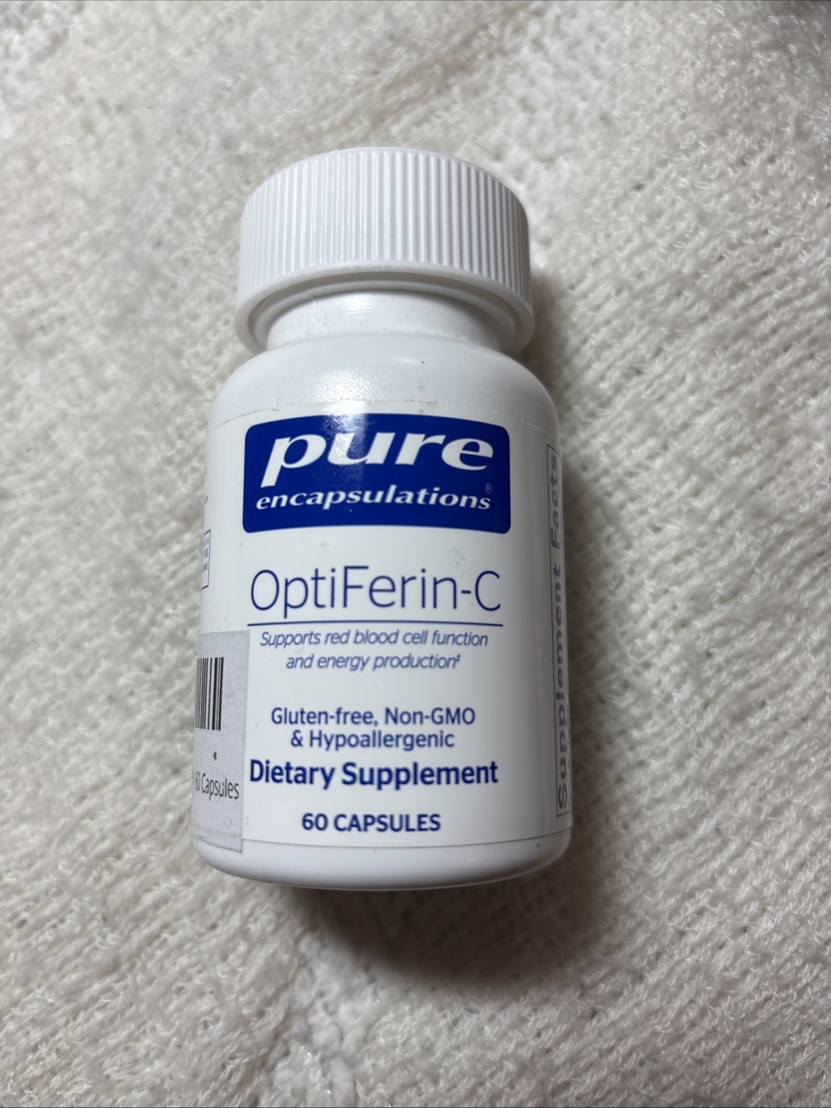 Pure Encapsulations OptiFerin-C Iron Absorption Support 60 Capsules Exp 02-2026