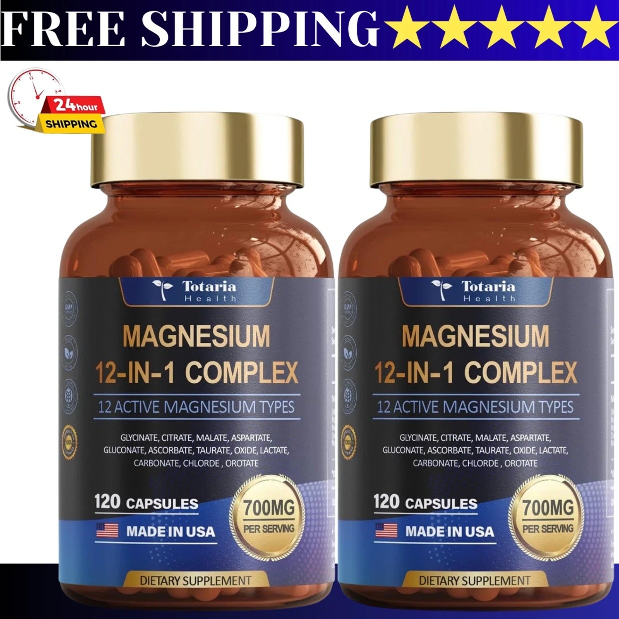 Magnesium 12 in 1 Complex 700mg -Dietary Supplement NEW EXP2028