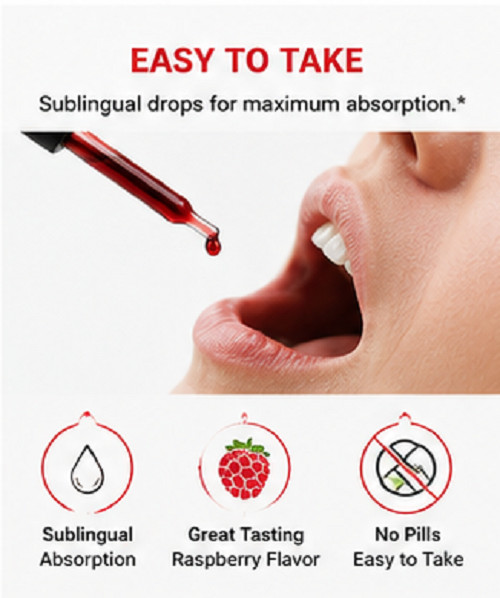 3 Pack Vitamin B Complex Liquid Drops, Raspberry Flavor Daily Nutrient Supports
