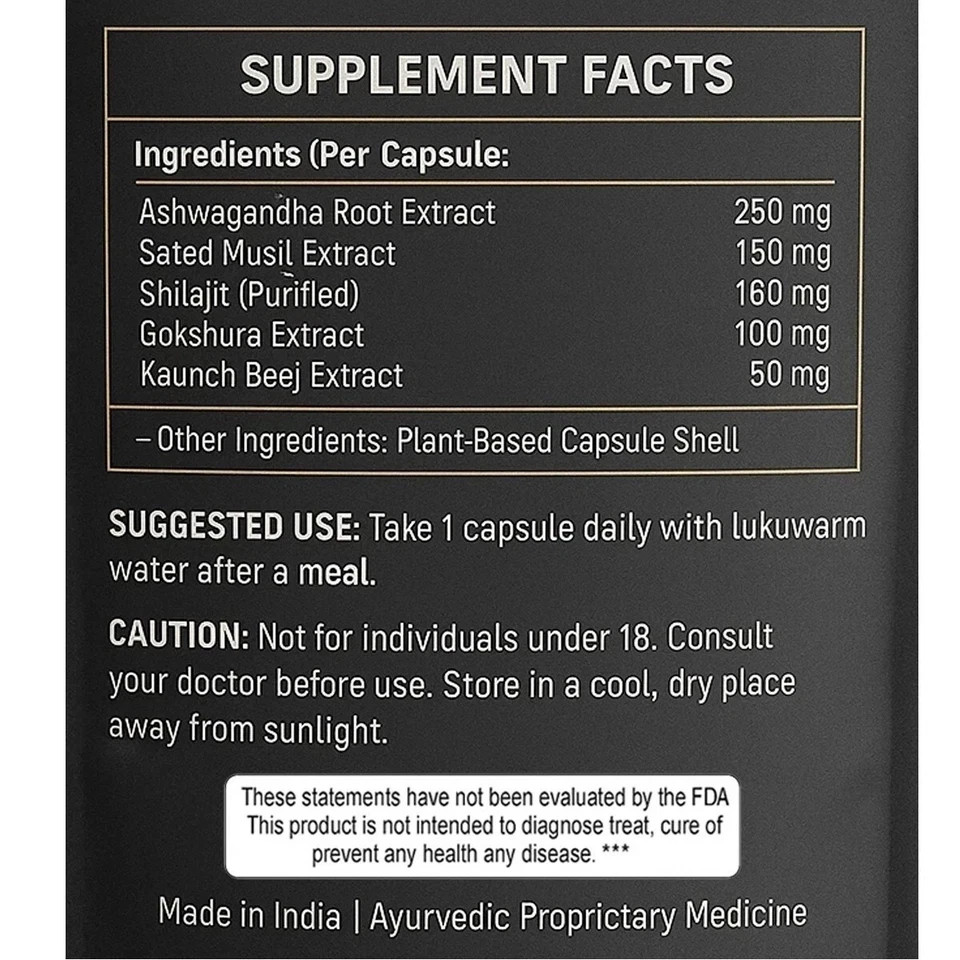1 Pack Men’s Herbal Daily Wellness Capsules 10 Count Each Brand New | Free Ship