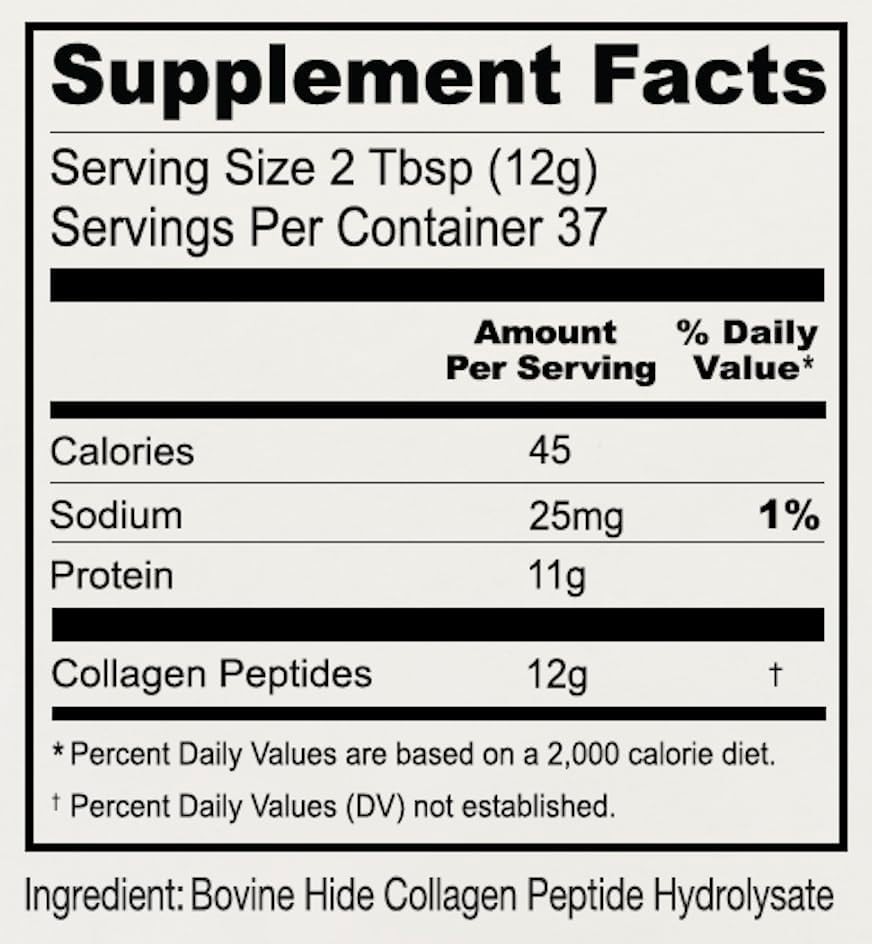 Anthony’s Collagen Peptide Powder, 1 lb, Pure Hydrolyzed, Gluten Free, Keto…