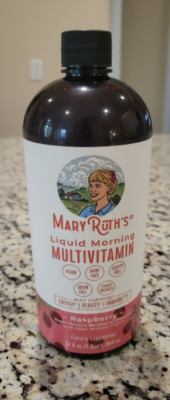 Mary Ruth Organics Morning Multivitamin Liquid – Raspberry 32 oz. EXP 12/26