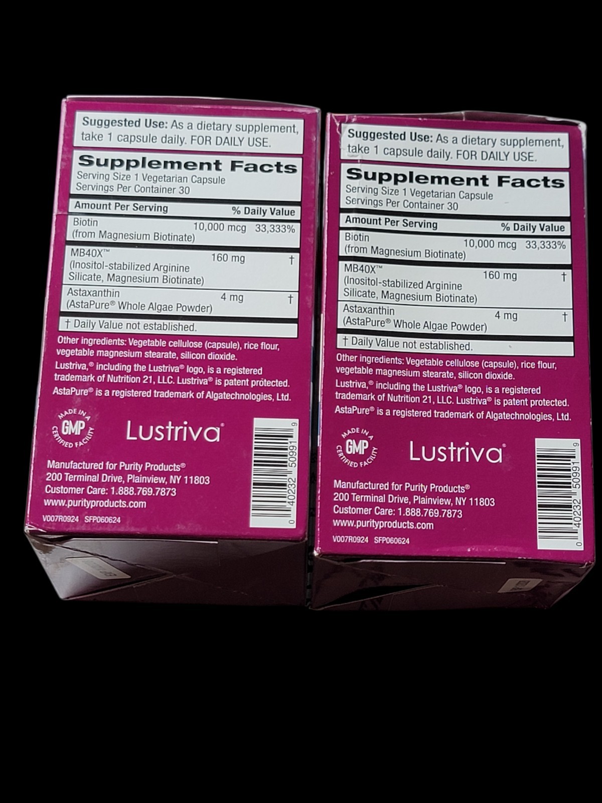 2X Purity Products My Biotin ProClinical MyBiotin Thicker Hair 30 Capsule 12/27+
