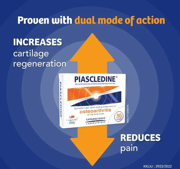 Piascledine 300mg 30`s Capsules Anti Rheumatic Osteoarthritis Joint Pains