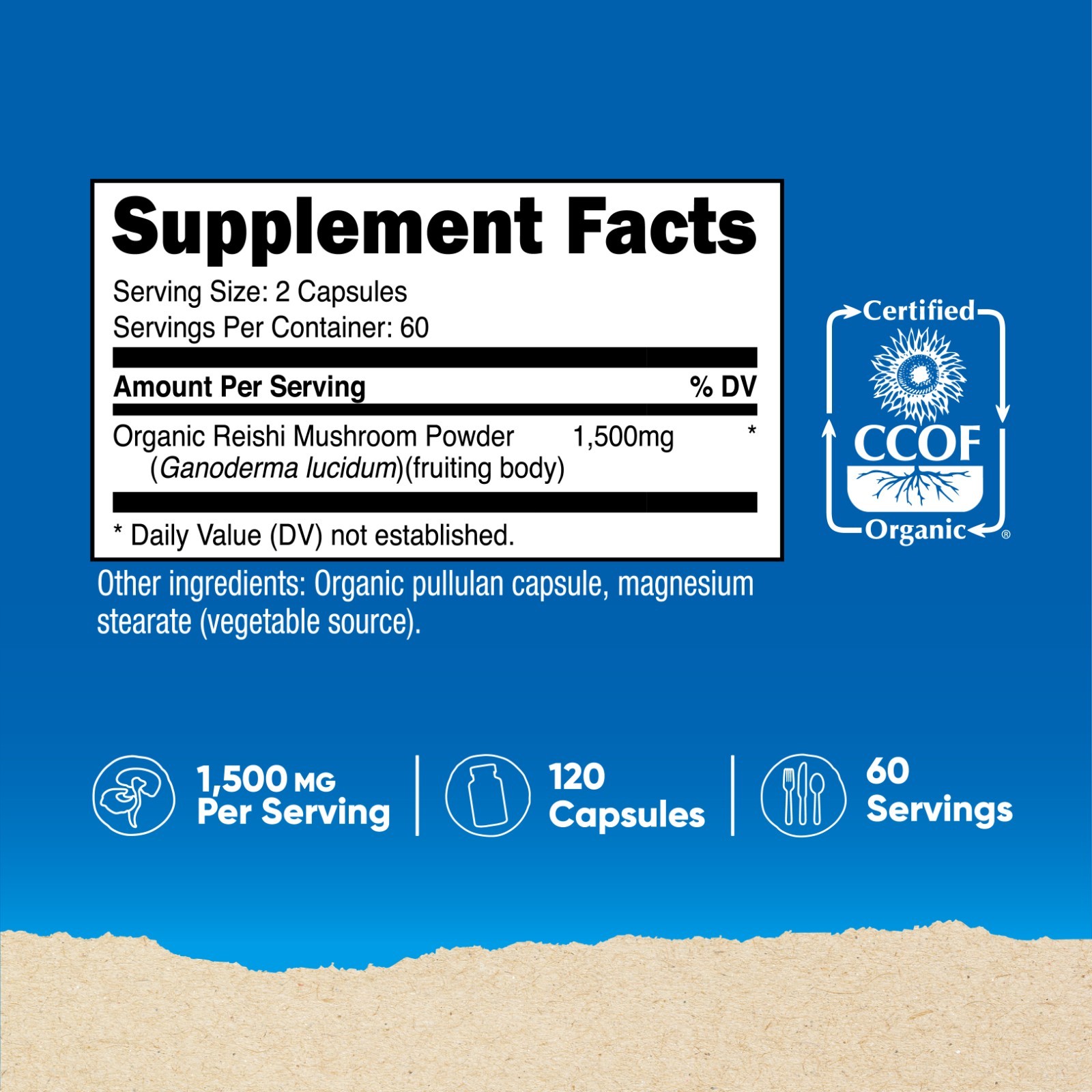 Nutricost Reishi Mushroom Capsules 1500mg, 60 Servings, Made with Organic Reishi