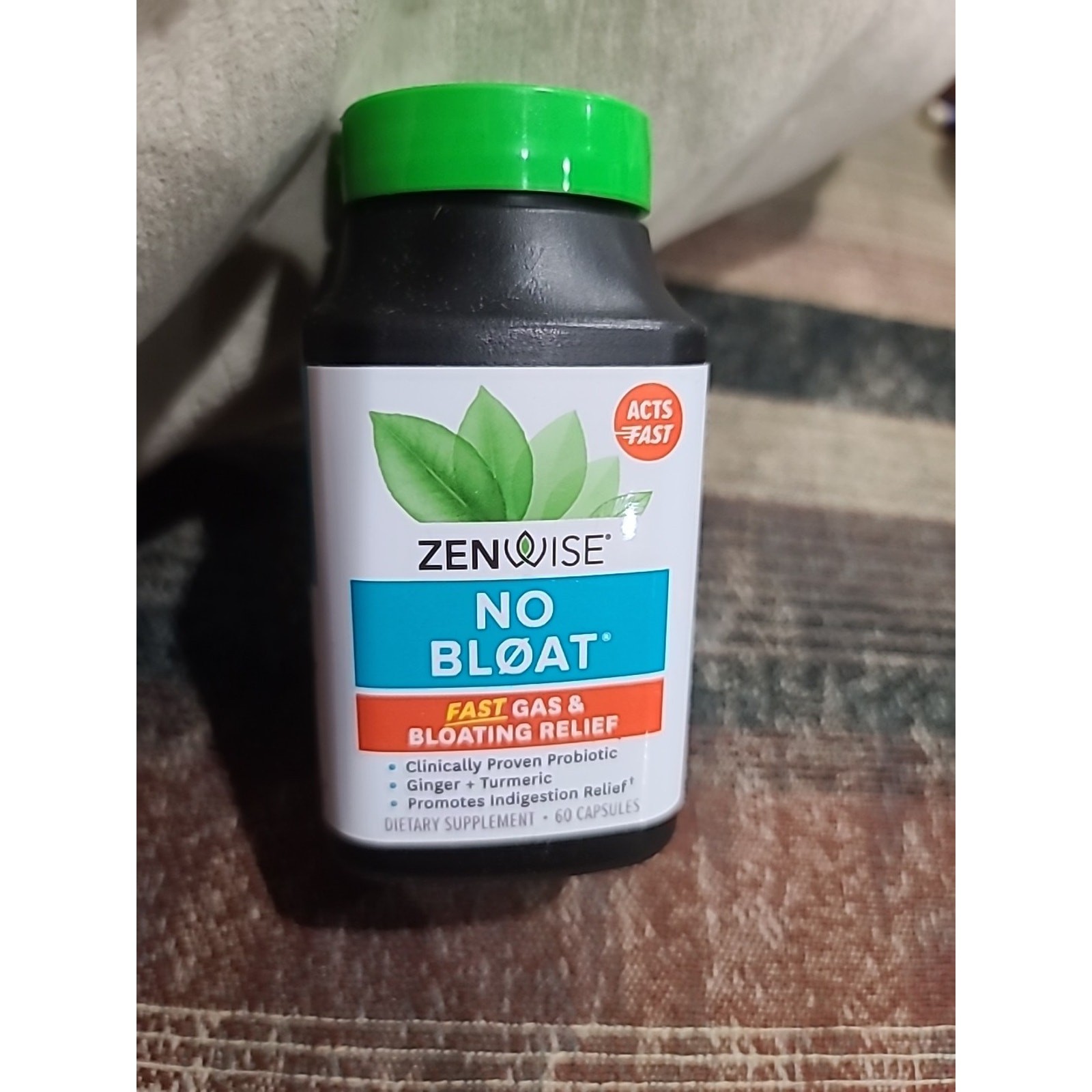 Zenwise Health NO Bloat Gas Bloating Relief Women & Men Digestive 60 Capsules
