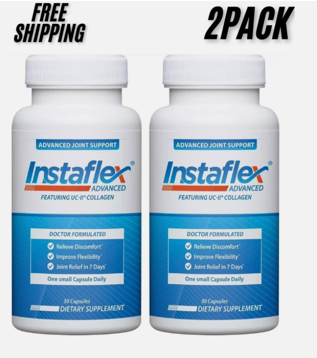 2 Pack Instaflex Advanced Joint Support Doctor Formulated 60 Capsules Exp 2027.