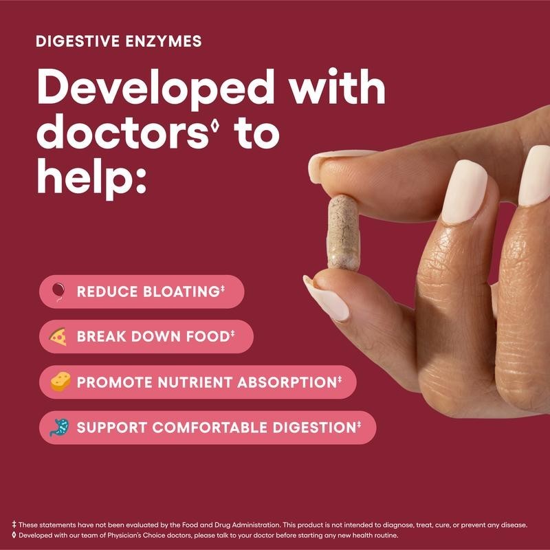 Physician’s Digestive Enzymes & CHOICE – Organic Prebiotics Enzymes Multi Pro