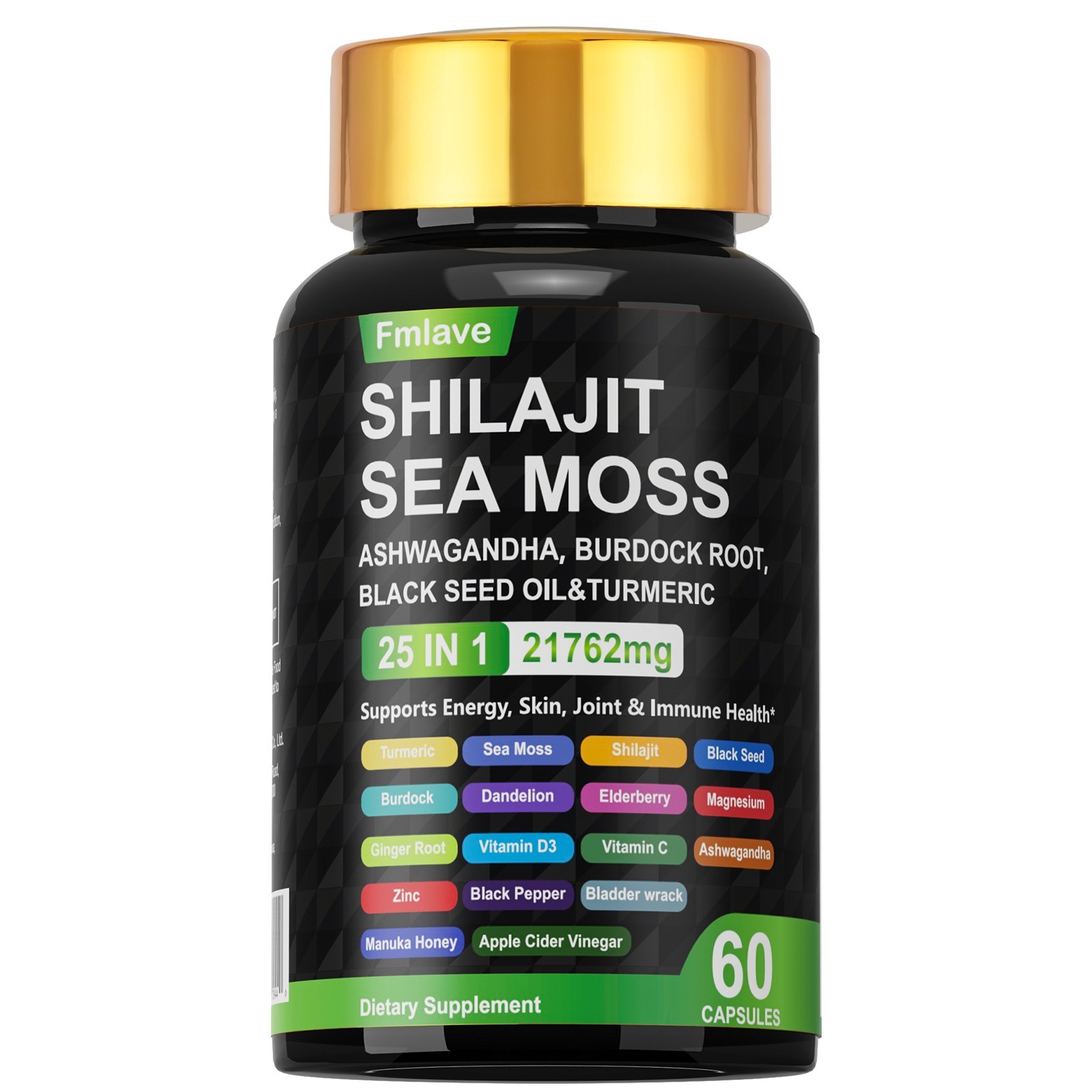 2x Certified Organic Sea Moss Capsules Irish Sea Moss Bladderwrack Burdock Root