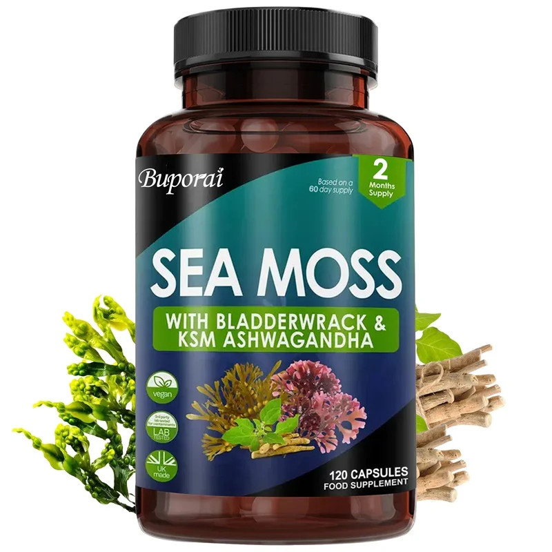 Sea Moss 120pcs, Support Thyroid Function, Boosts Immunity, Promote Metabolism