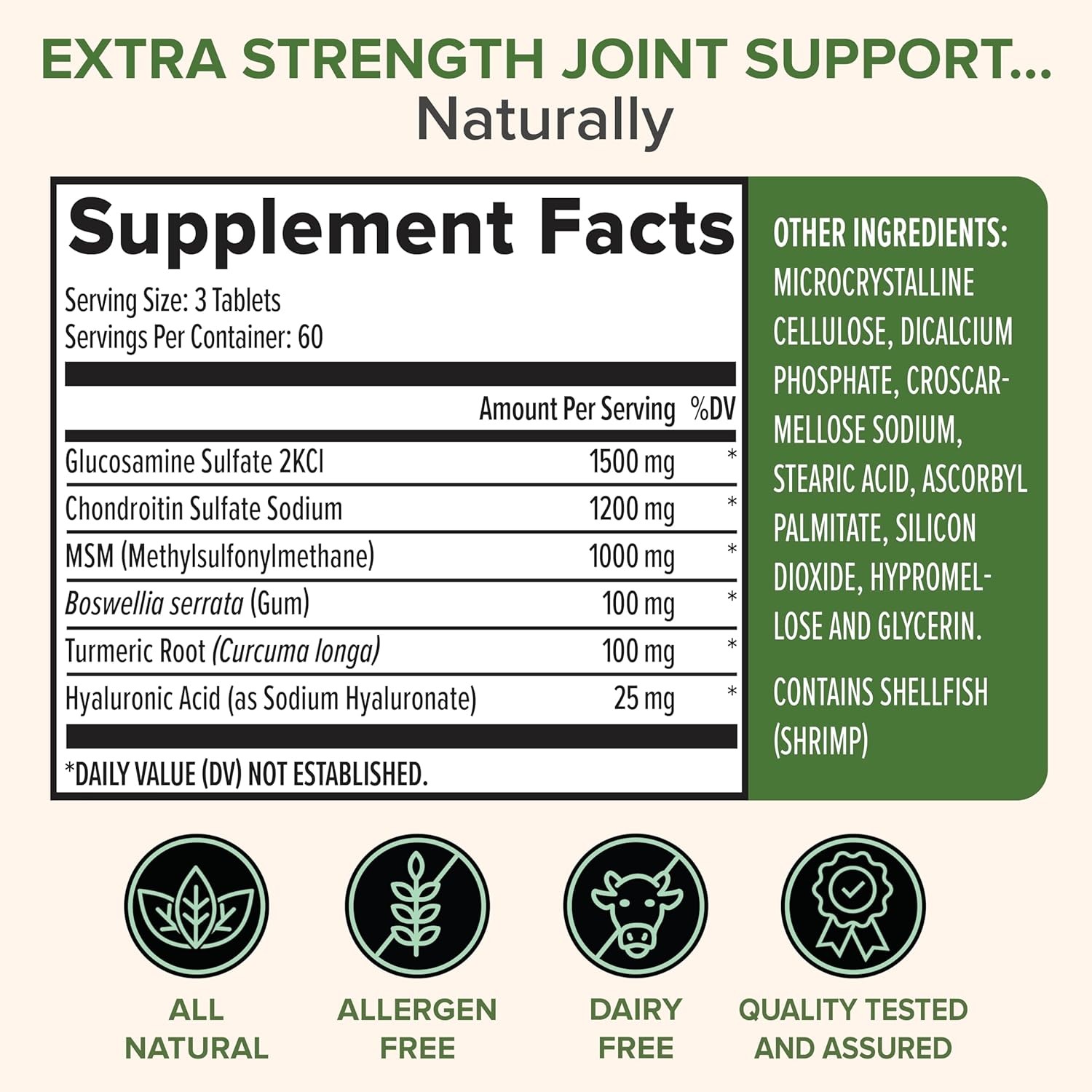 Zenwise Health Joint Support Supplement with 180 Count (Pack of 1)