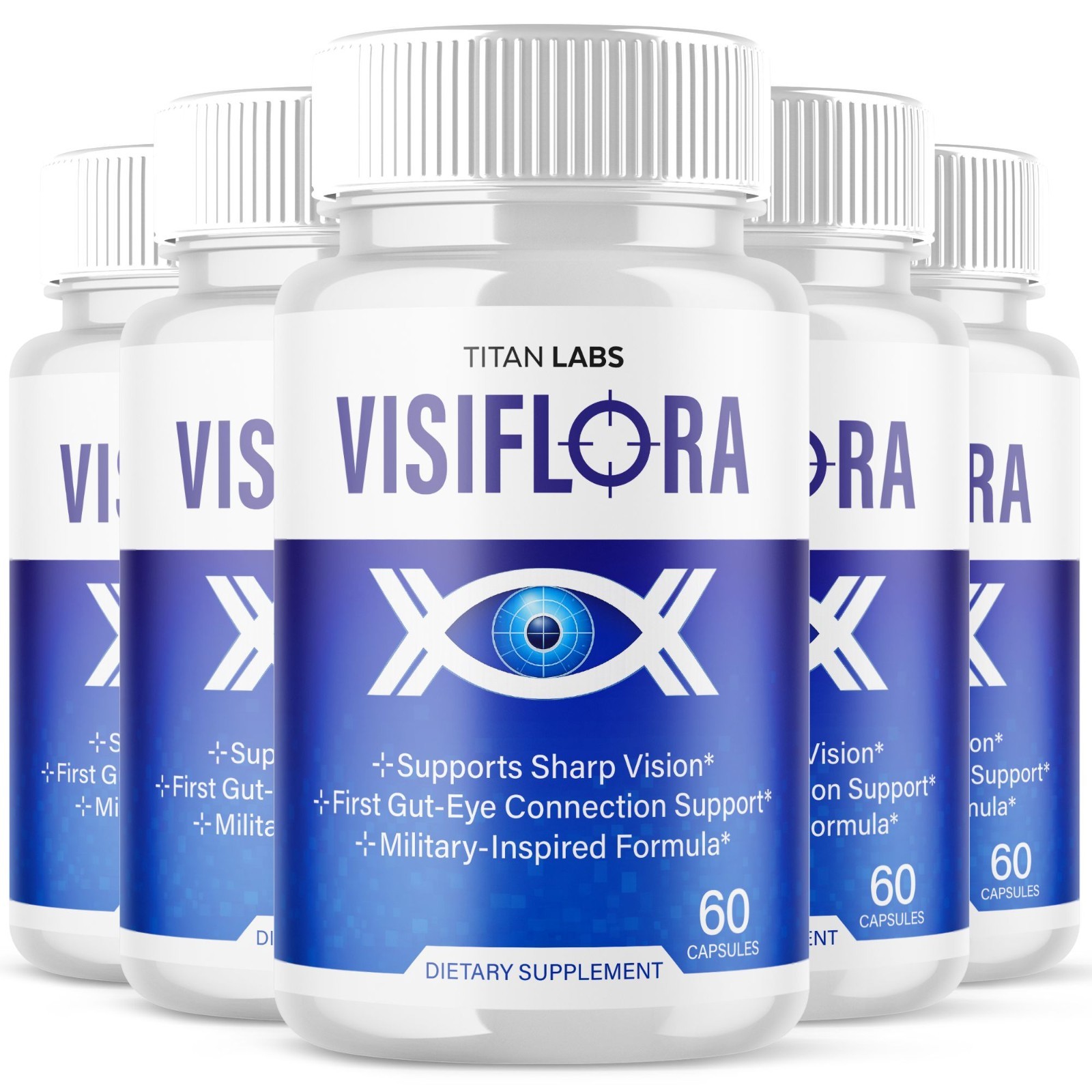 (5 Pack) Visiflora Support Healthy Eye Vision & Function Visi Flora 300 Capsules