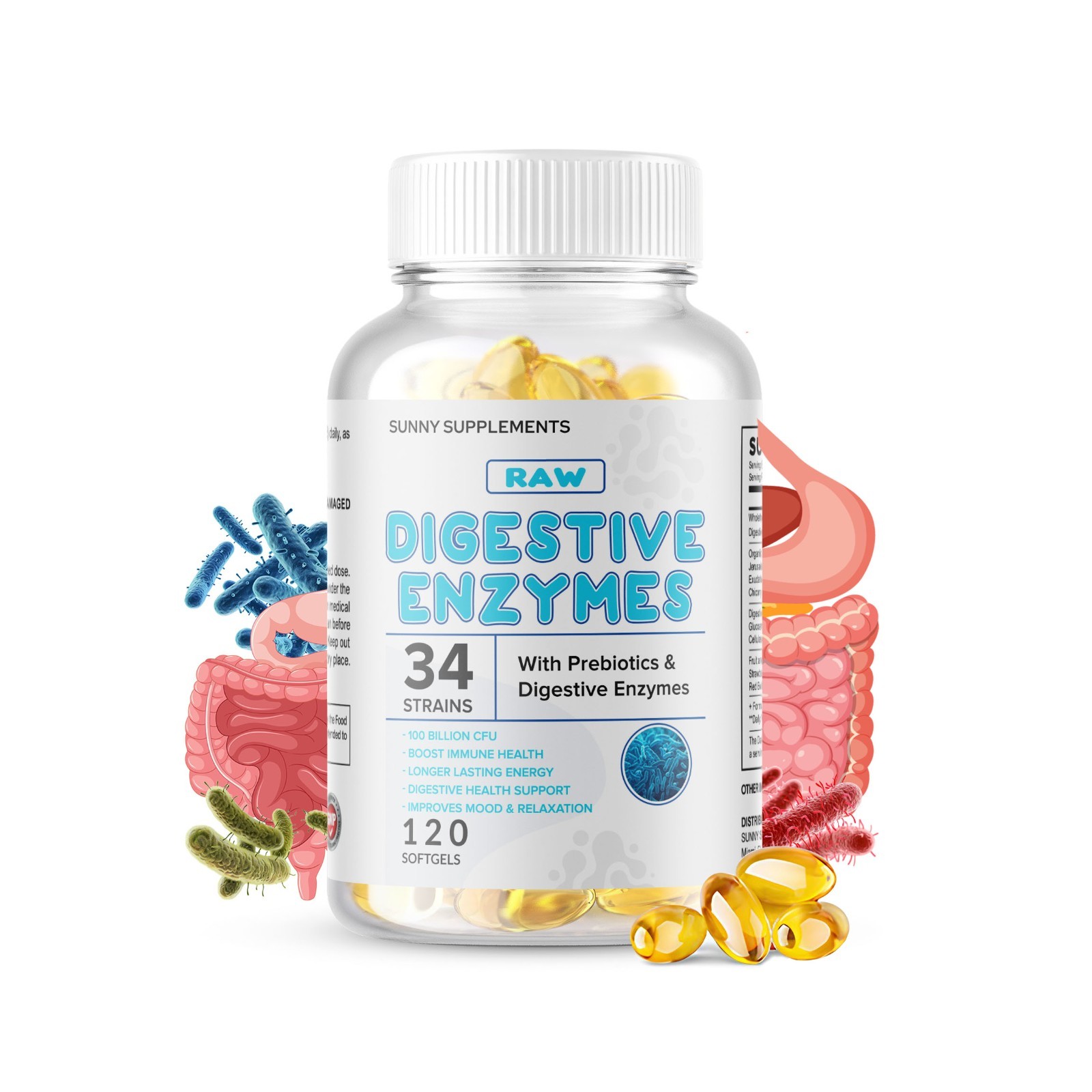 3 x ULTRA PROBIOTIC 100 Billion CFUs NOW ULTIMATE FLORA PRIMAL NATURAL 360 Soft