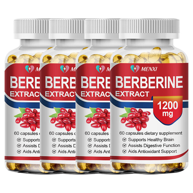 MENXI Berberine Capsules – Blood Sugar Ctrl & Metabolic Support Cmplx 60PCS