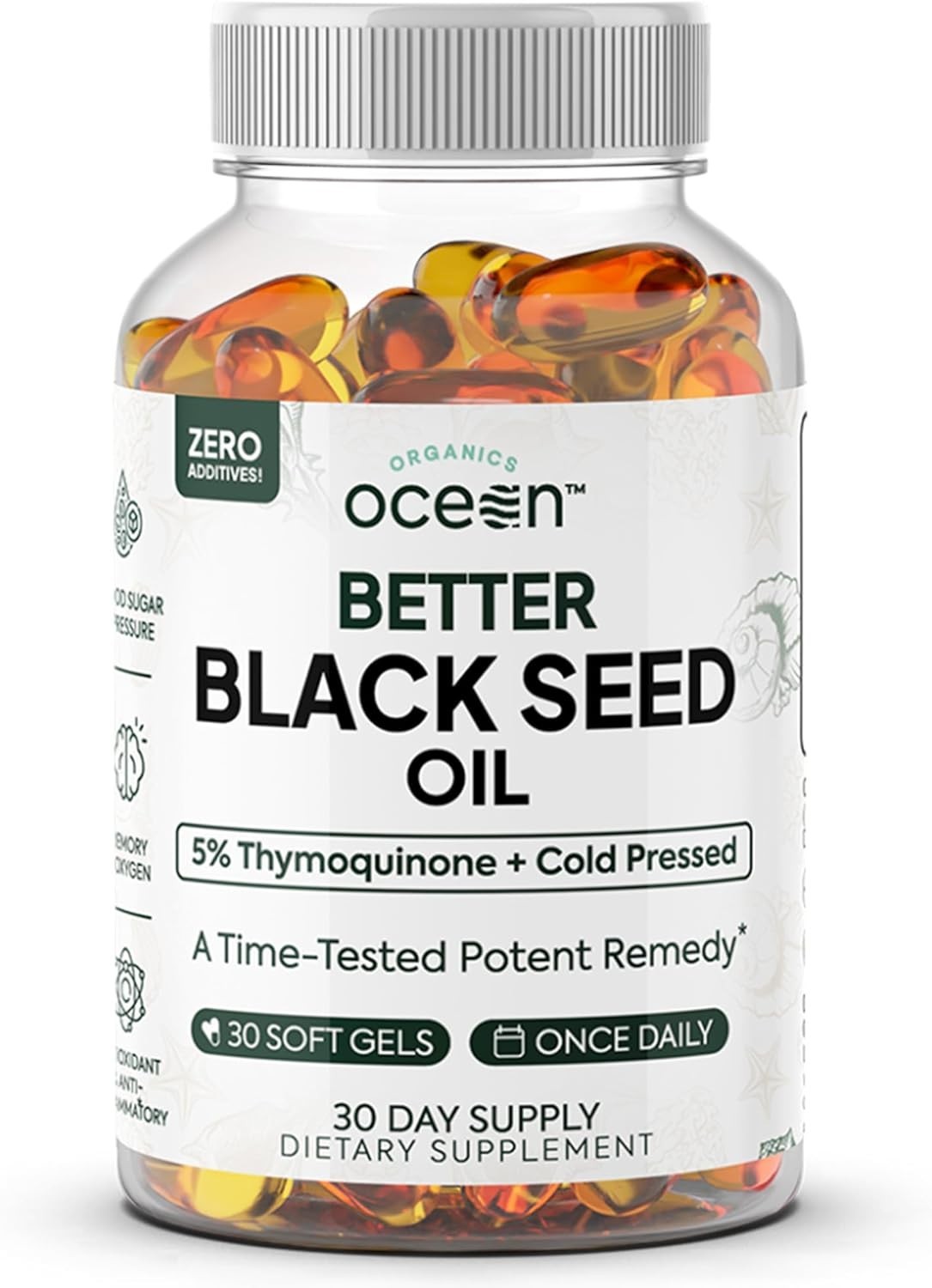 Organics Ocean Better Black Seed Oil Cold Pressed 30 Softgels