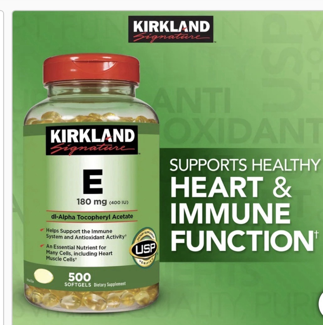 Kirkland Signature Vitamin E 180 mg., 500 Softgels ..
