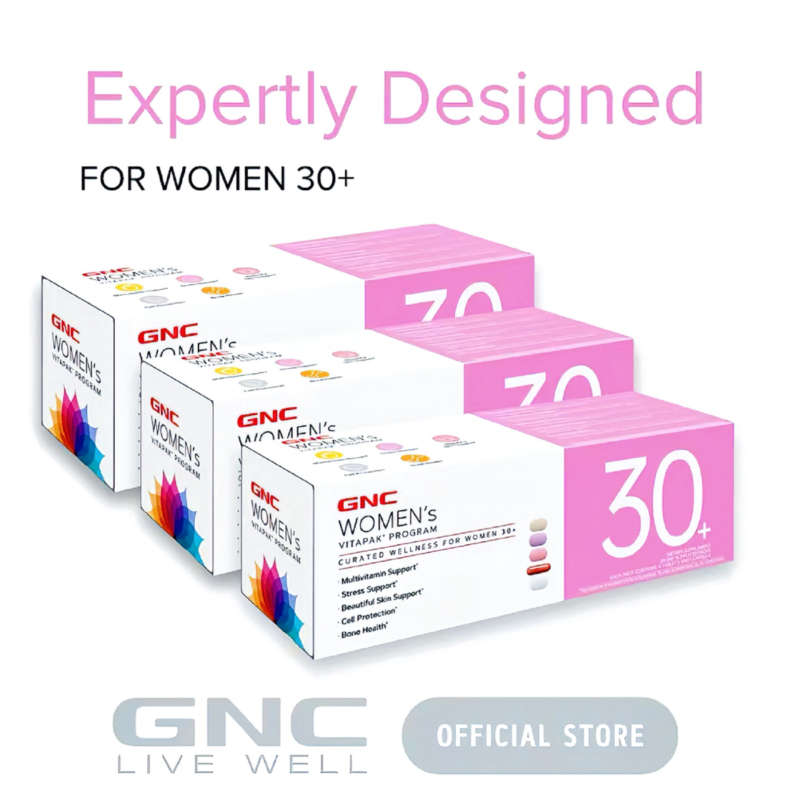 3 Pack Women’s Vitapak Program 30+ Multivitamin 30-Day Supply 150 Ct Daily Women