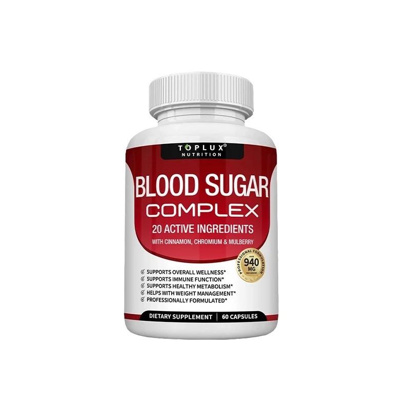 Blood Sugar Complex Capsules w/ Cinnamon, Bitter Melon & Chromium, Shipping Free
