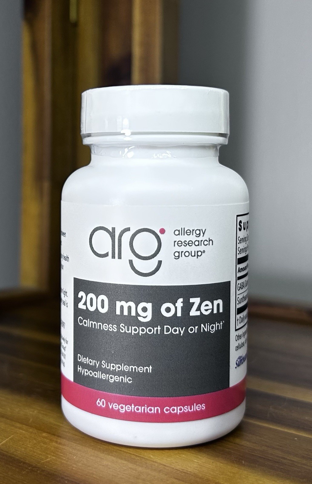 Allergy Research Group 200 mg of Zen GABA LTheanine Supplement Natural- 60 Caps