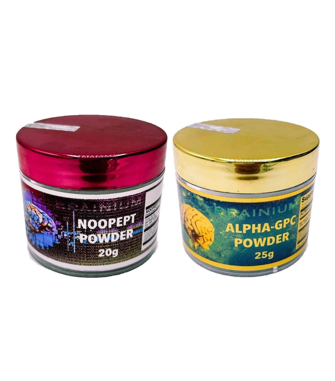BRAINIUM – Noopept 20g / Alpha-GPC 25g – Nootropics Brain Bundle