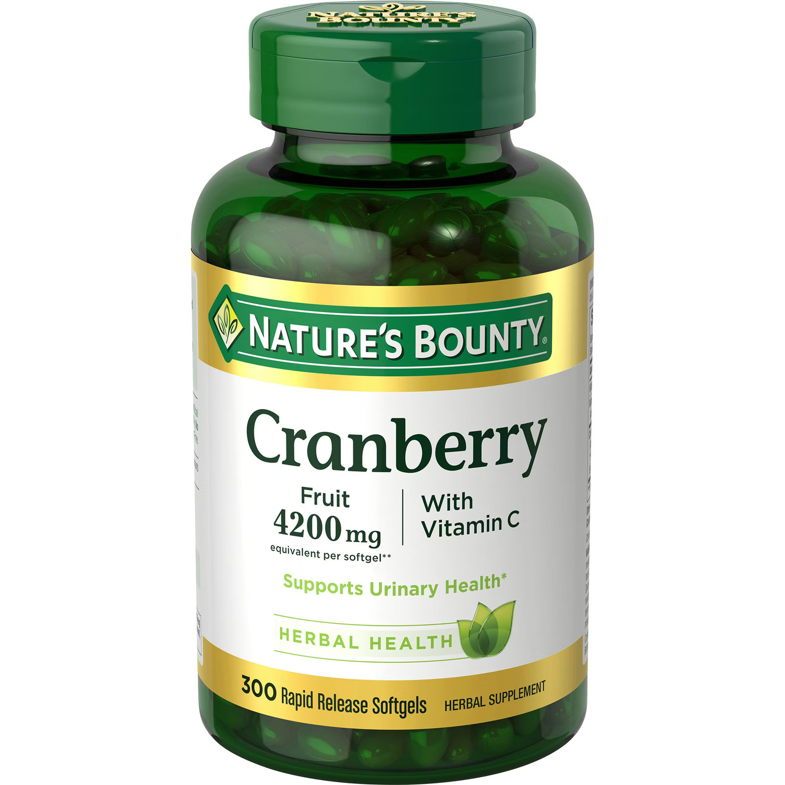 Nature’s Bounty Cranberry Fruit 4200 mg, 300 ct., Vitamin, Authentic