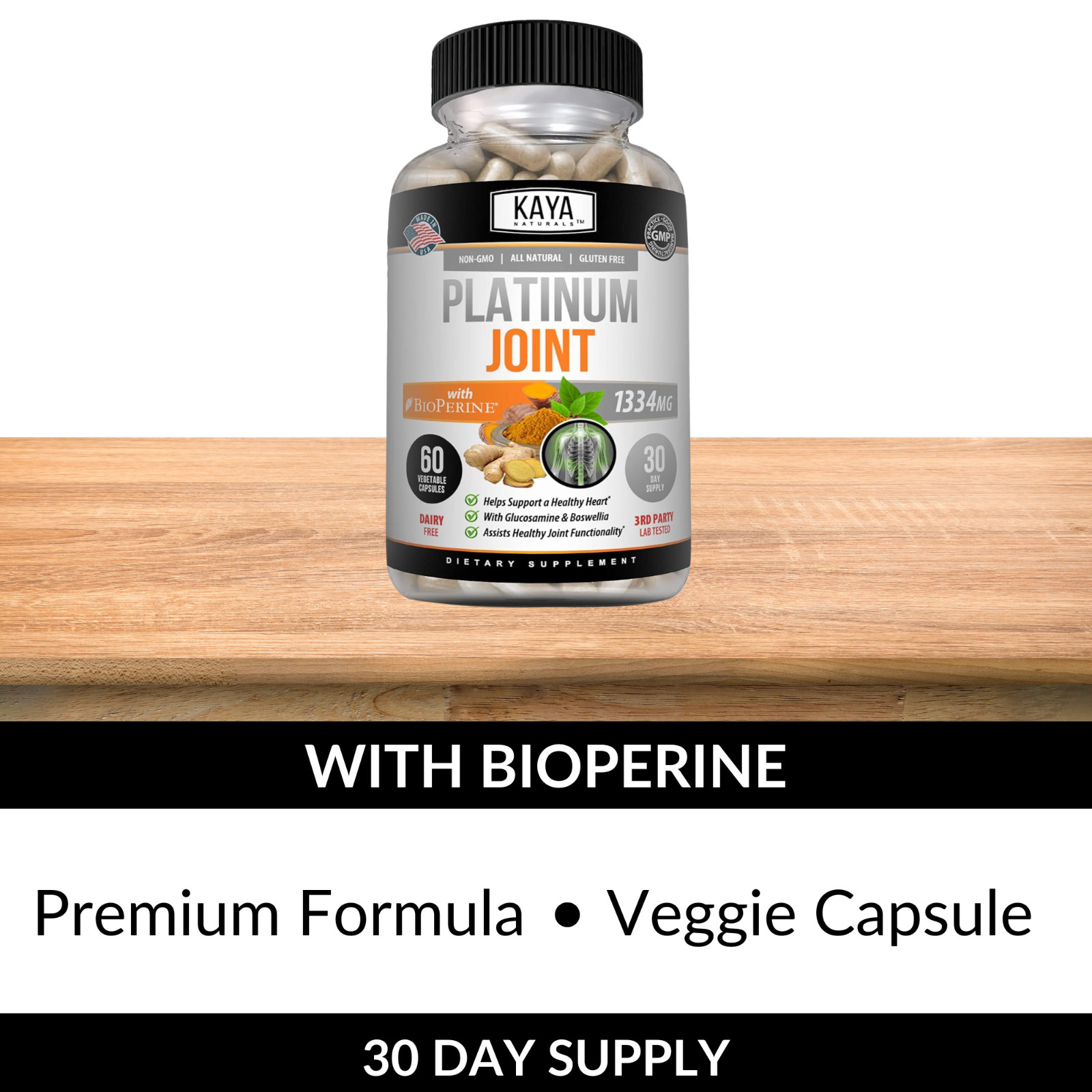 (2 Pack) Platinum Joint, Pain Relief, Joint Support, Anti Inflammatory, Turmeric