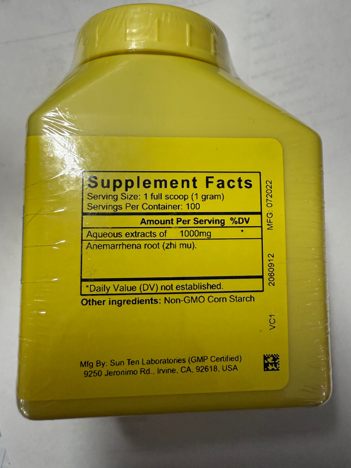 Sun Ten – Anemarrhena/Zhi Mu, concentrated 100 gm Granules, A0580