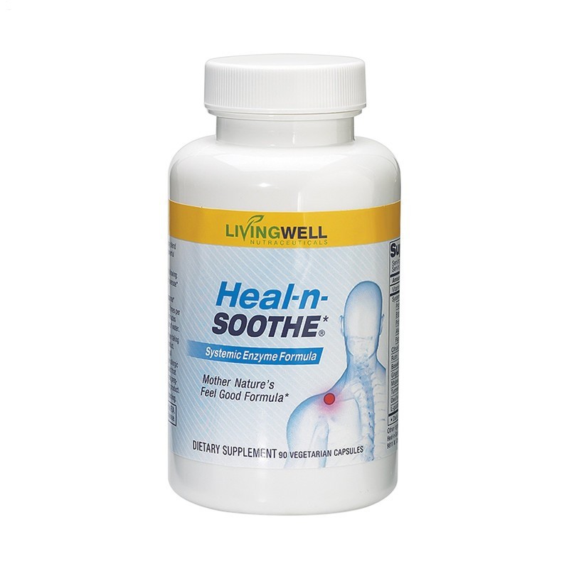pack 3 LivingWell Nutraceuticals Heal | n | Soothe Systemic Enzyme Formula 90 Ca
