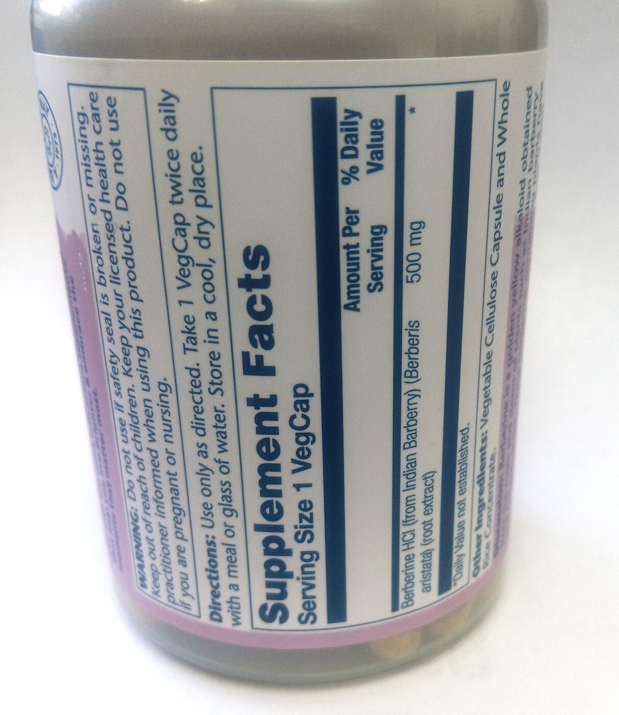 Solaray Berberine 100 Vegcaps 500mg Vital Extracts from Indian Barberry Exp 3/27
