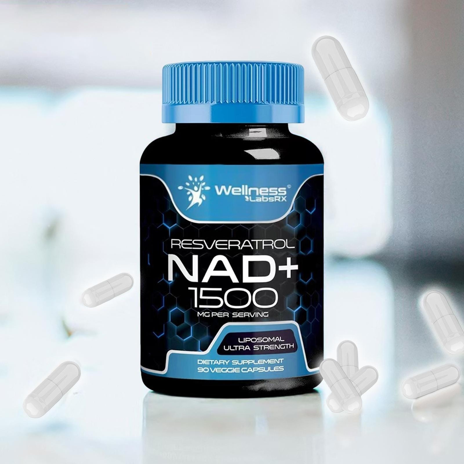 N A D Supplement, 1500mg – Liposomal NAD+ Supplement with Resveratrol N A D Plus