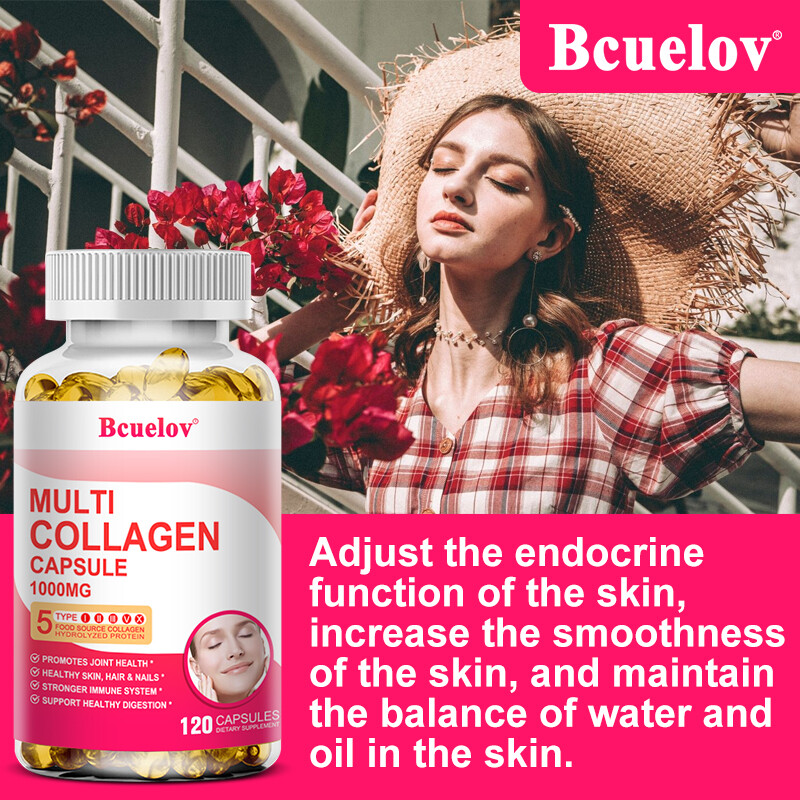 Multi Collagen Capsules 1000mg – 30/60/120Capsules – Hair, Skin, Nails, Bones