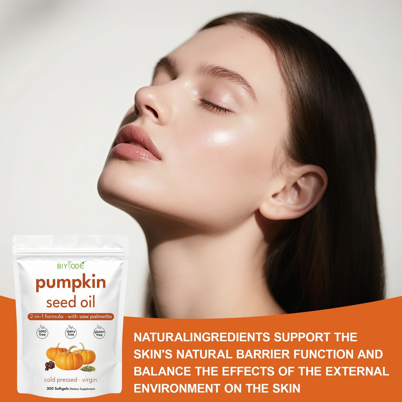 Pumpkin Seed Oil with Saw Palmetto 300 Softgels | Cold Pressed, organic Virgi…