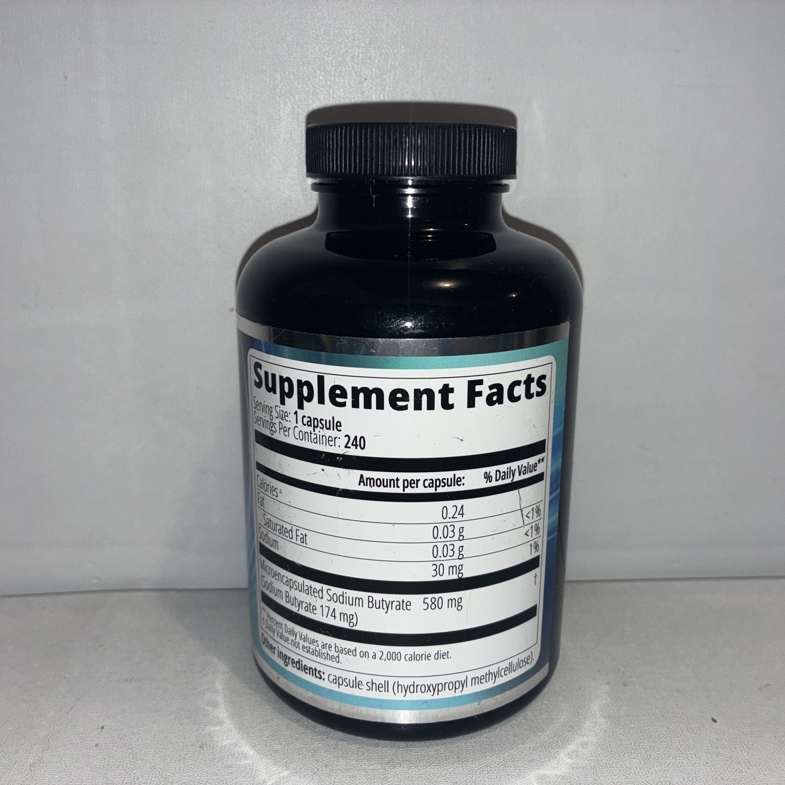 Sodium Butyrate High Dose 580 mg/240 Vegan Capsules/ Exp 06/2028