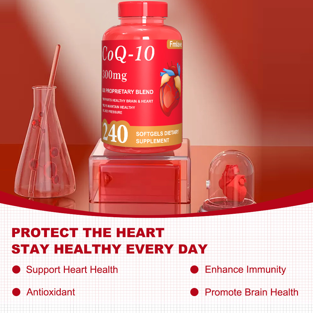 CoQ-10 300mg 240 Softgels Coq10 Co Q10 Coenzyme Heart Support NON GMO Free Ship