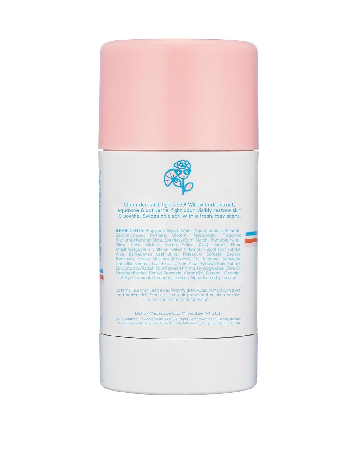 Megababe Daily Deodorant – Rosy Pits with 72 hour Odor 2.6 Ounce (Pack of 1)