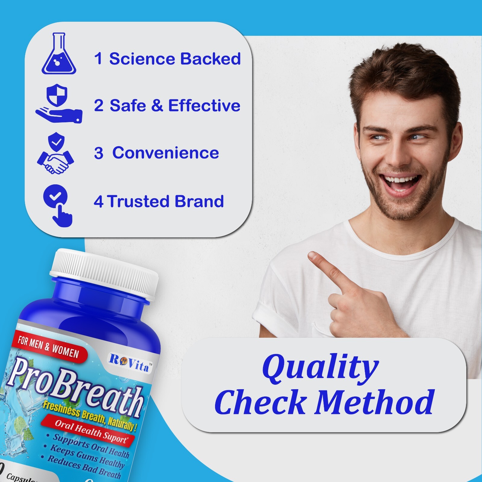 Advanced Oral Probiotics Formula Healthy Teeth and Gums, Fresh Breath Supports