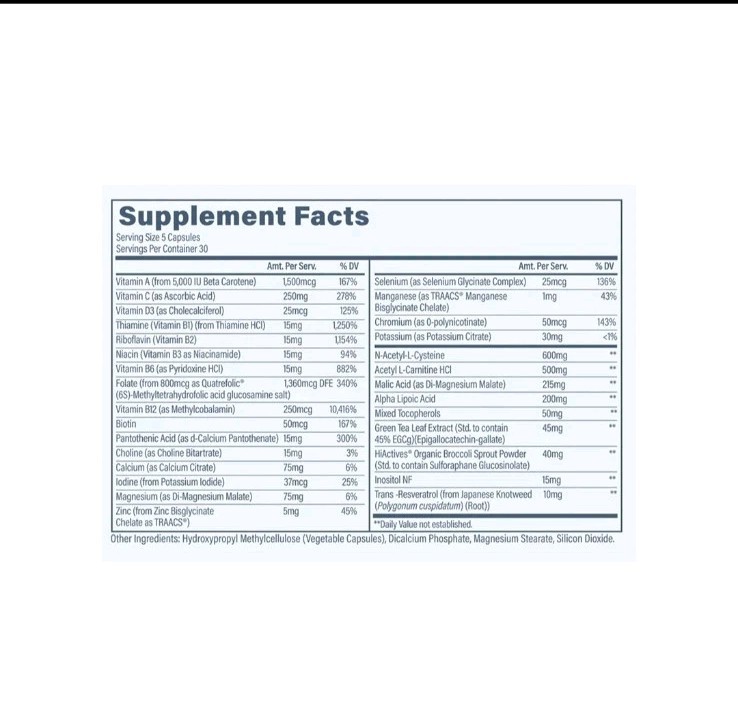 Revive MD – Multi Vitamin – Comprehensive Immune & Wellness Support–120 Capsules