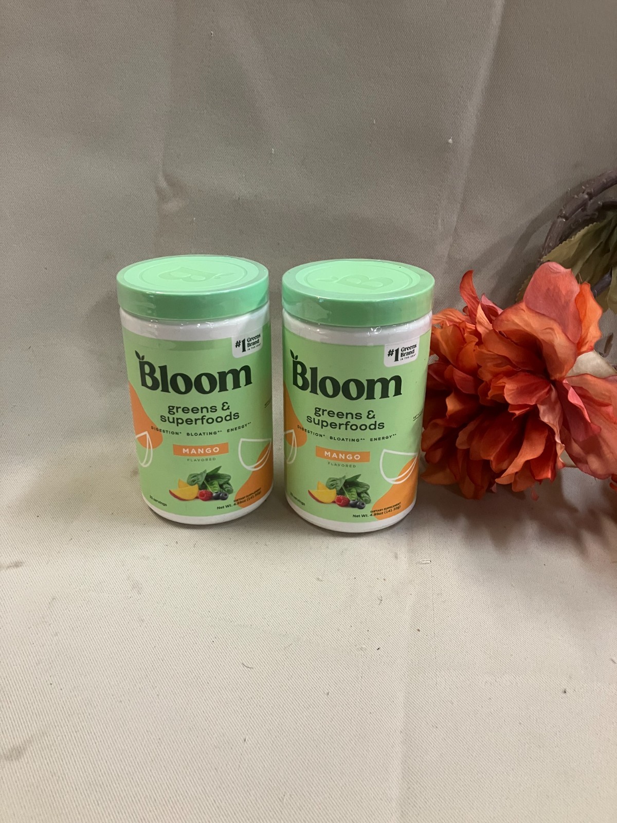 Bloom Nutrition Greens & Superfoods Mango 2-pack