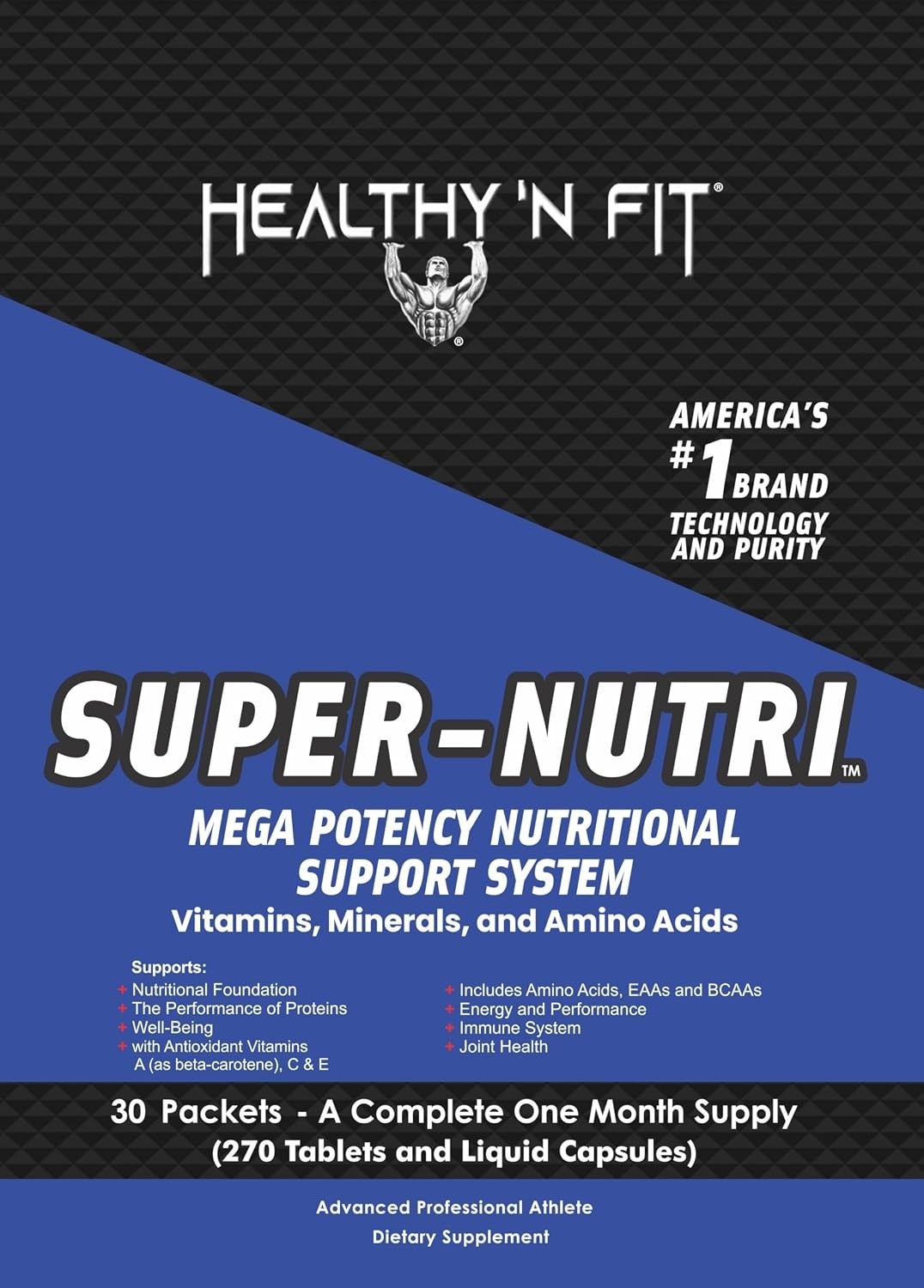 Daily Super-Nutri Pack – 30 High Potency Multi-Vitamins & Minerals for Wellness
