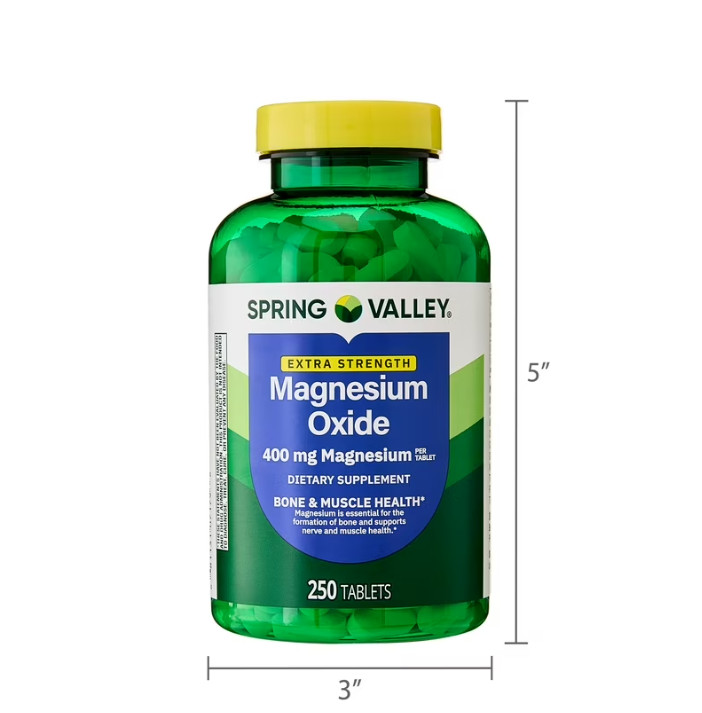 2 PACK Spring Valley Magnesium Bone & Muscle Health Dietary Supplement Tablets